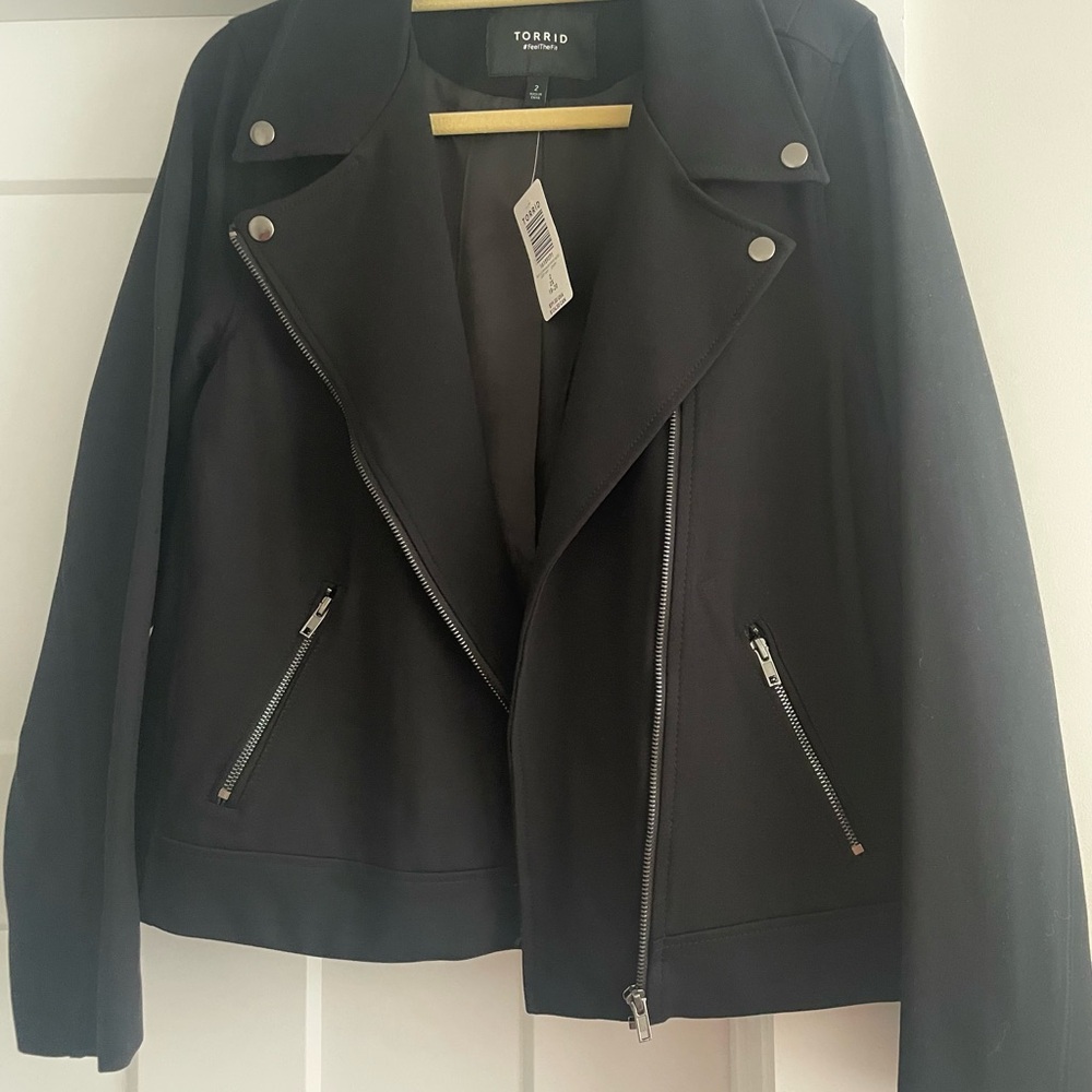 Torrid Black Jacket with Silver Accents - never worn with tags